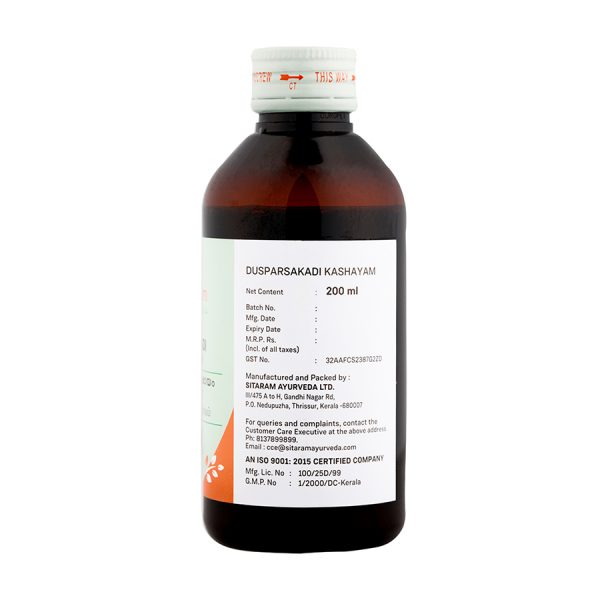 DUSPARSAKADI KASHAYAM - 200 ML - Image 2