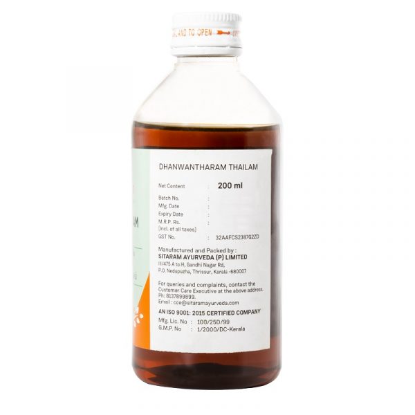 DHANWANTHARAM THAILAM 200 ML - Image 2