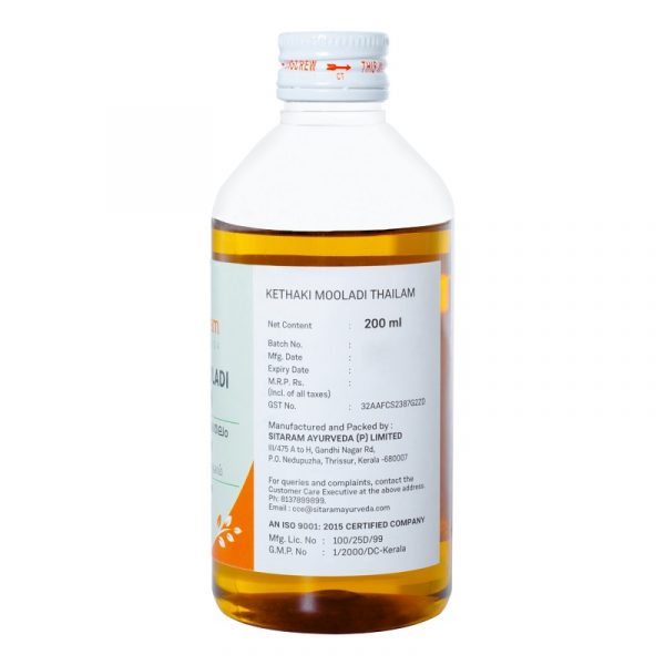 KETHAKIMOOLADI THAILAM 200 ML - Image 3